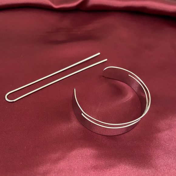 Metal Silver Hair Cuff Bun Cage - Picture 5 of 5